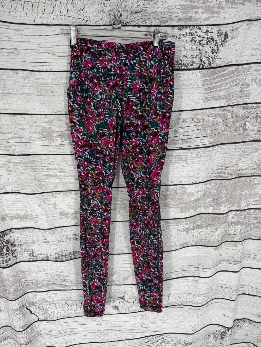 lululemon athletica Floral Print Leggings in Pink, Green and Black